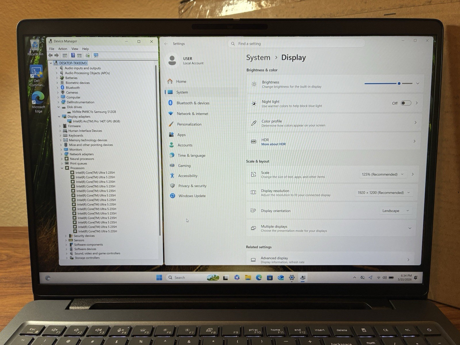 Grade A DELL Pro Max MC16250 Ultra 5 235H 16GB 512GB LTE 16″ FHD+ 2Yrs Warranty!