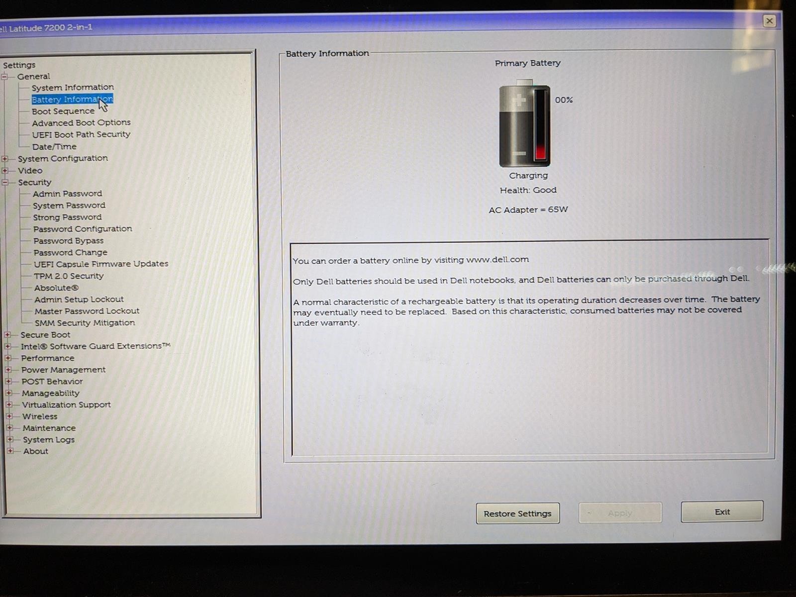 DELL LATITUDE 7200 2-IN-1 i5-8365U @ 1.60GHz, 16GB RAM, NO HDD/OS