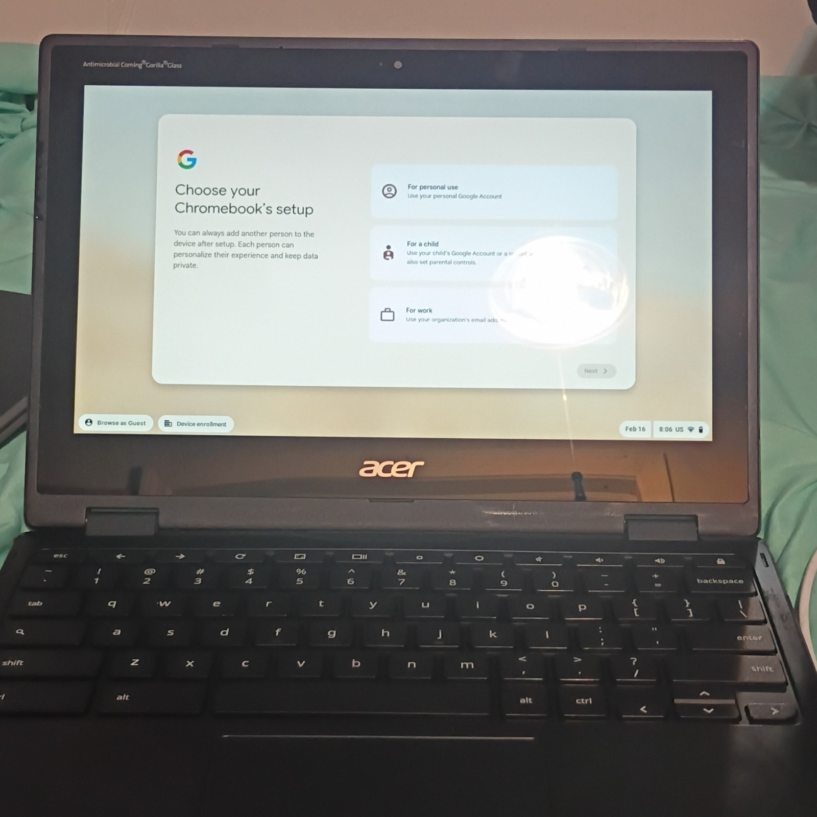 Acer Chromebook Convertible 2-in-1 Laptop/Tablet Black Chrome OS USB 3.0 USB-C