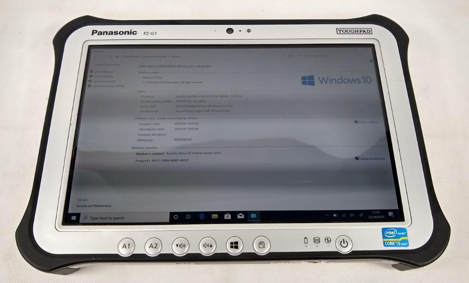 Cheap Panasonic FZ-G1 MK1 Diagnostic Tablet ToughPad Rugged i5-3437 4GB 128GB