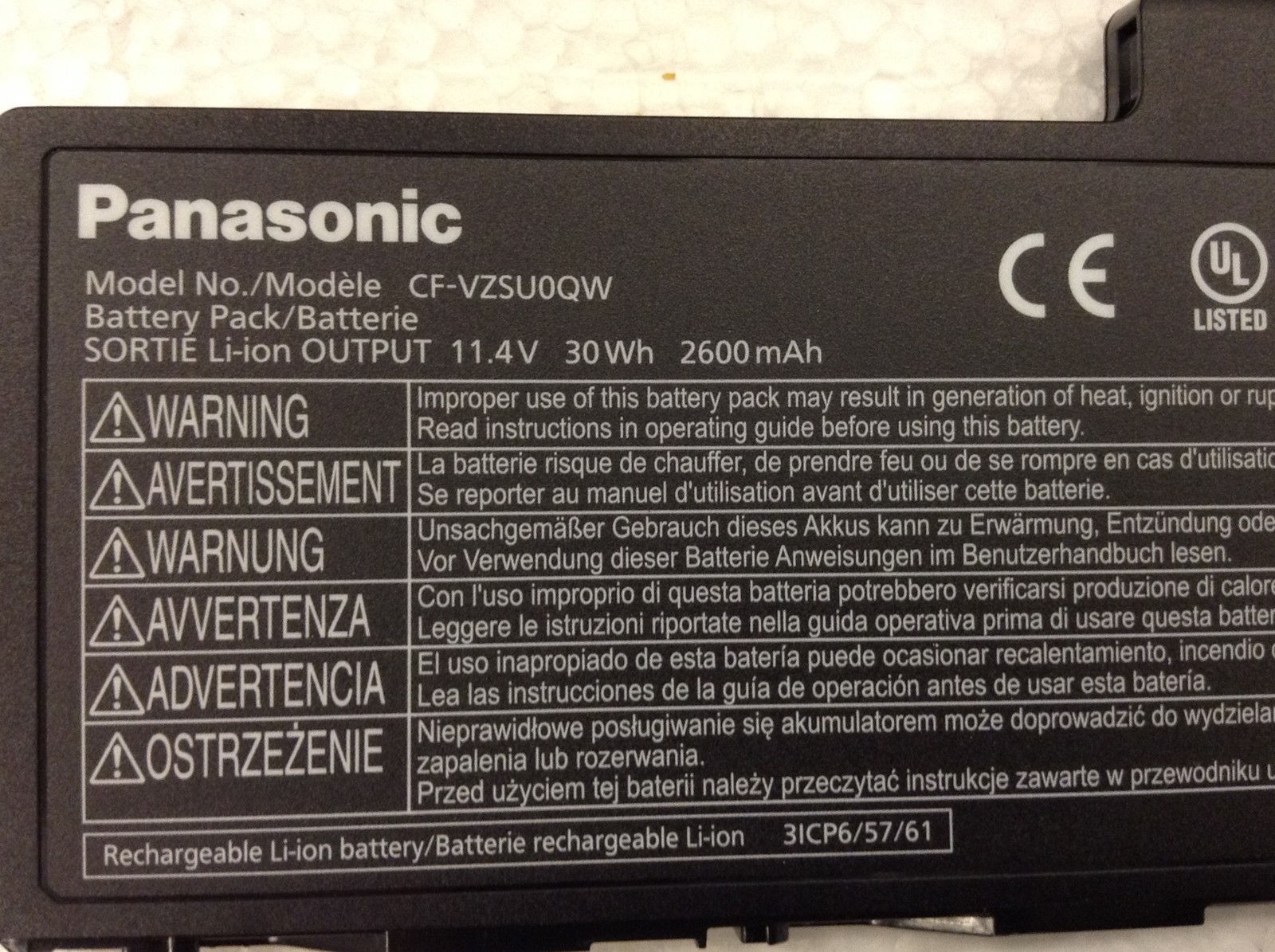 Panasonic Toughbook CF-20 MK1 Touch Laptop m5-6Y57 1.10GHz w/ 8GB, 128GB SSD