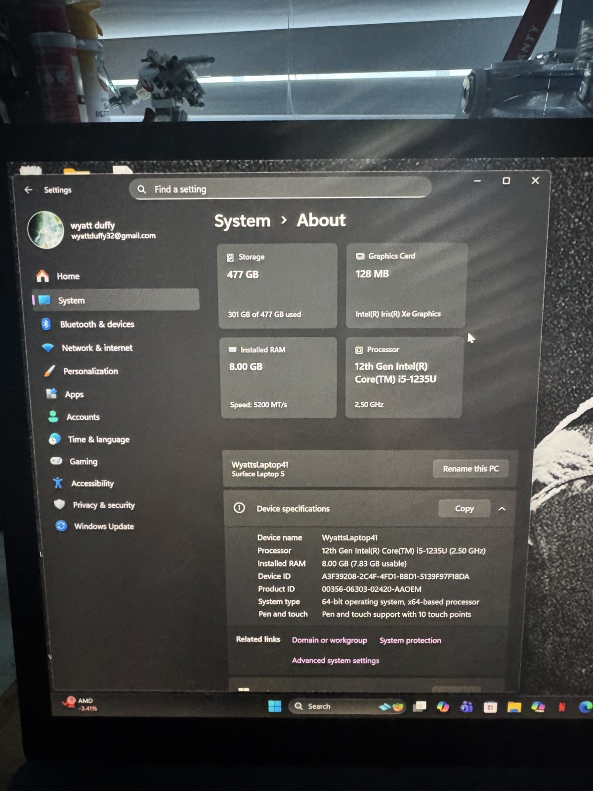 Microsoft Surface Laptop 5 13.5” Touch (256GB SSD, Intel Core i5 12th Gen.,…