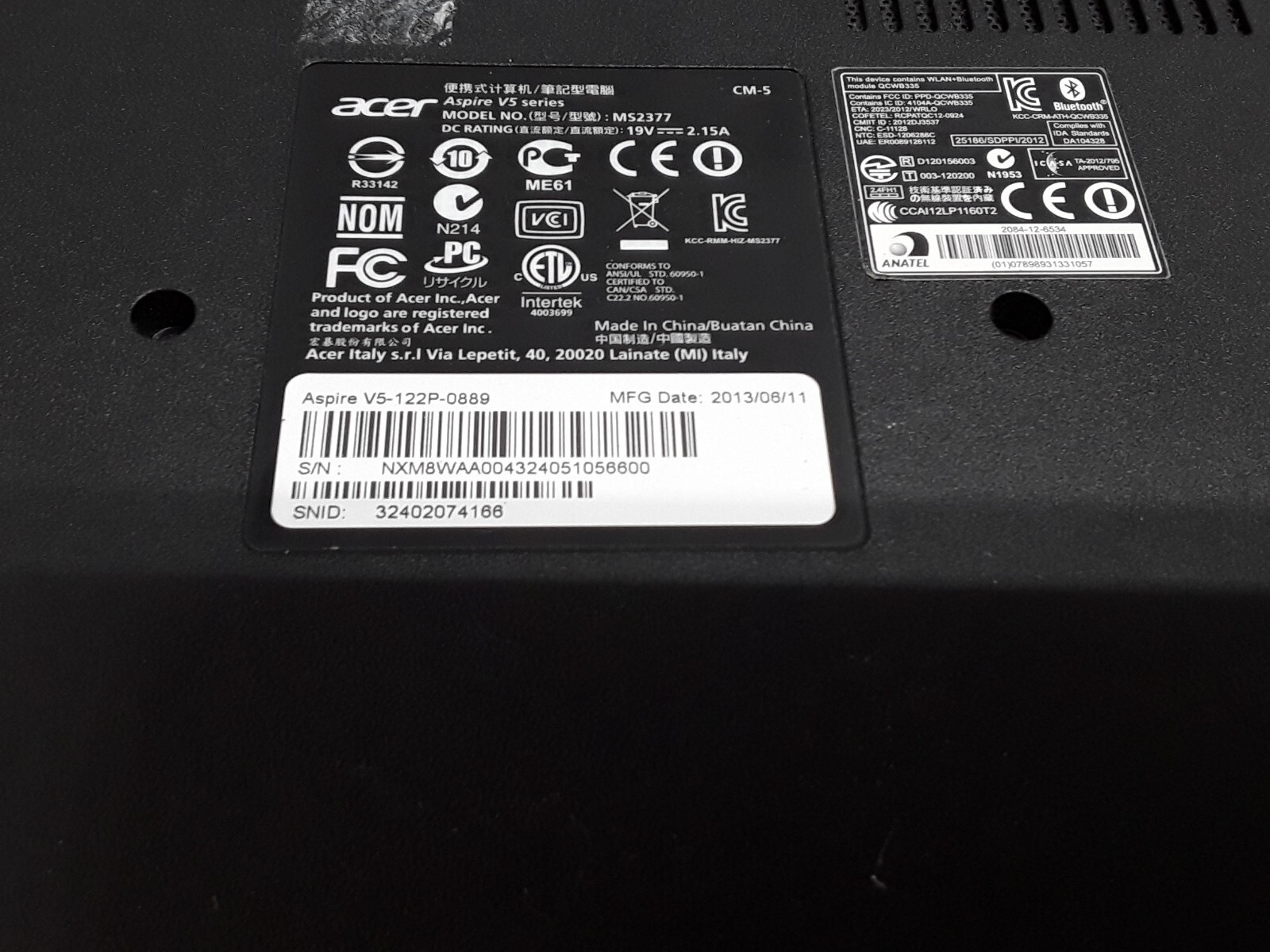 Acer Aspire V5 Series