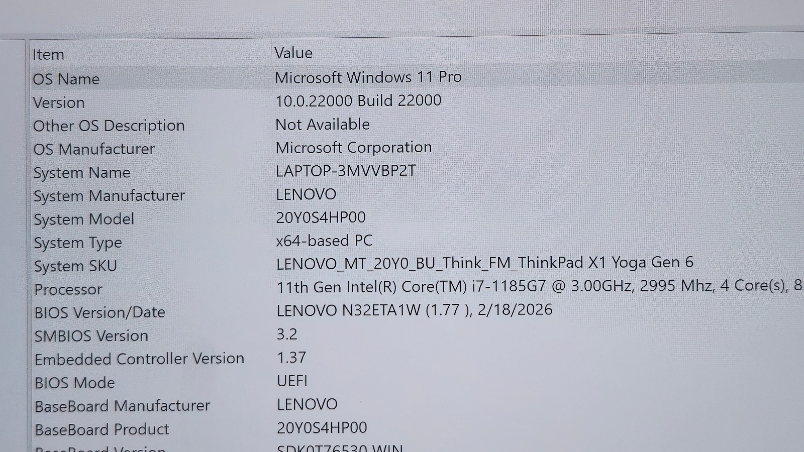 Lenovo ThinkPad X1 Yoga Gen 6 (i7-1185G7 CPU, 32 GB RAM 1 TB SSD) 14″ 4K Touch