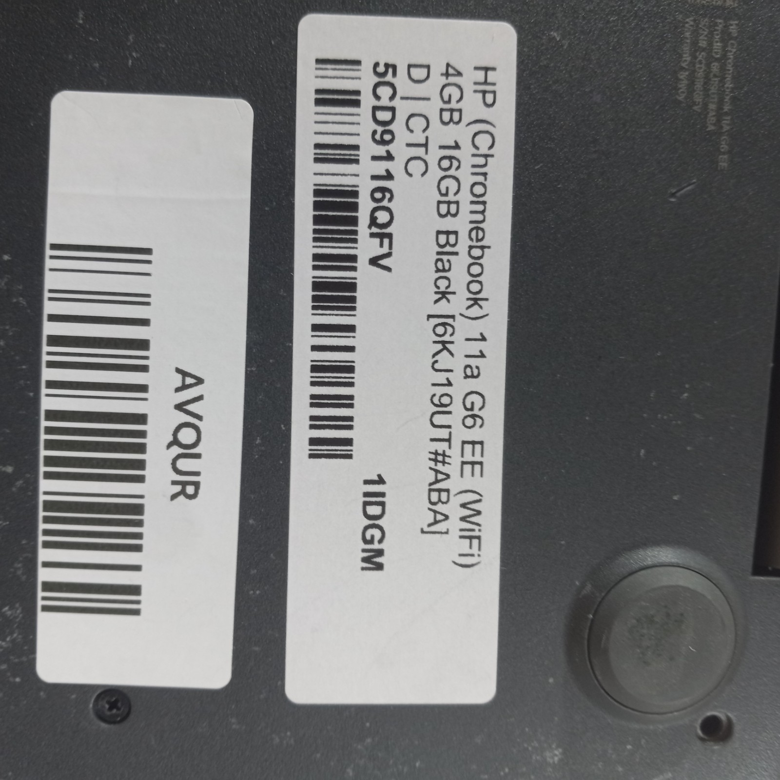 HP Chromebook 11A G6 EE 11.6″ AMD A4-9120C 1.6Ghz 4GB RAM 16GB eMMC 6KJ19UT#ABA
