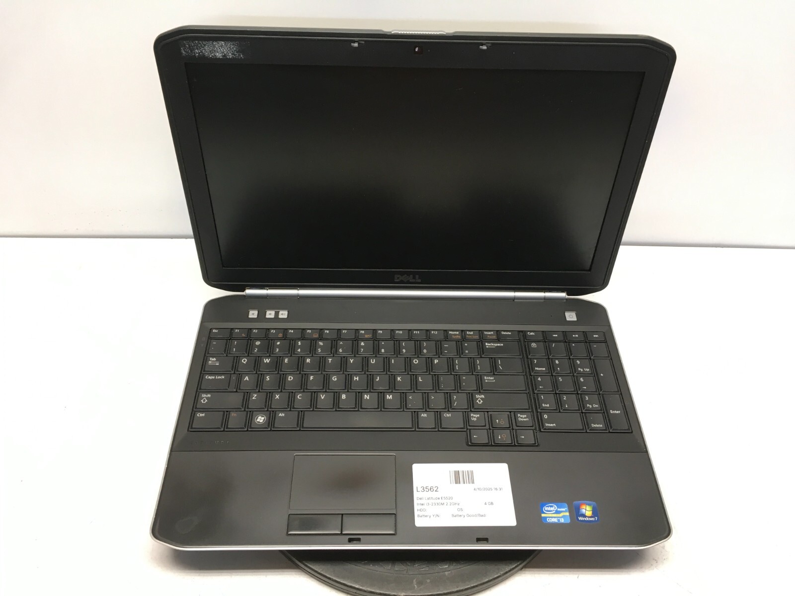 Dell Latitude E5520 Intel i3-2330M 2.2GHz 4 GB NO HDD