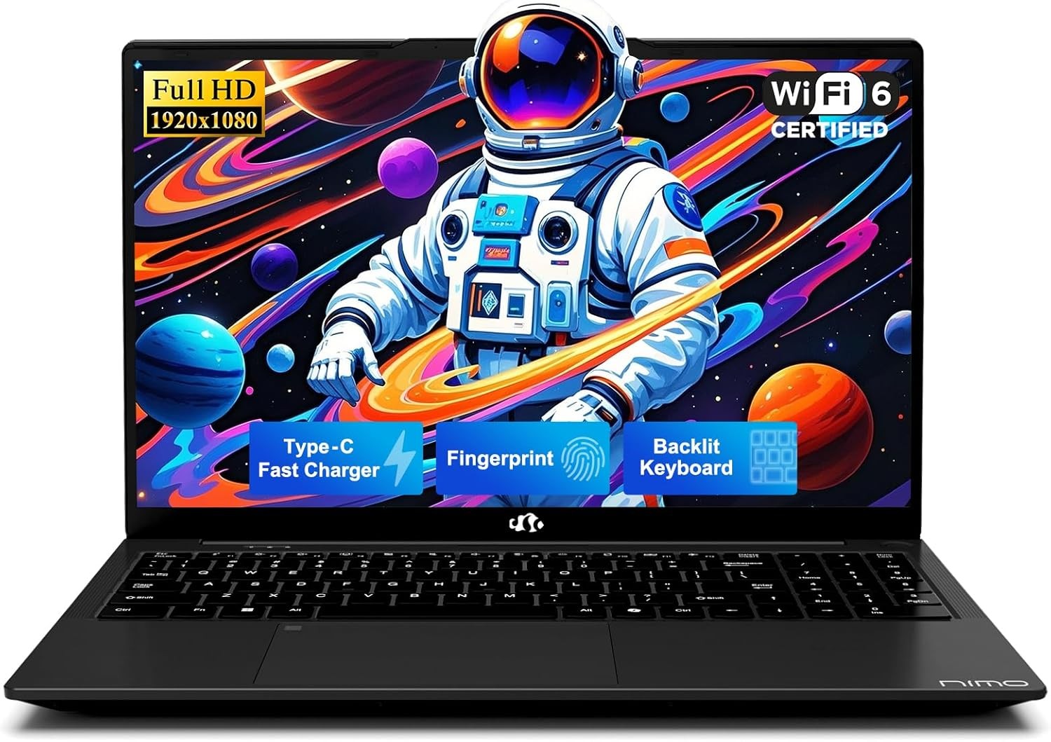 NIMO 15.6″ FHD Laptop, 4 Cores Intel Twin Lake up to 3.6GHz 8GB RAM 256GB SSD