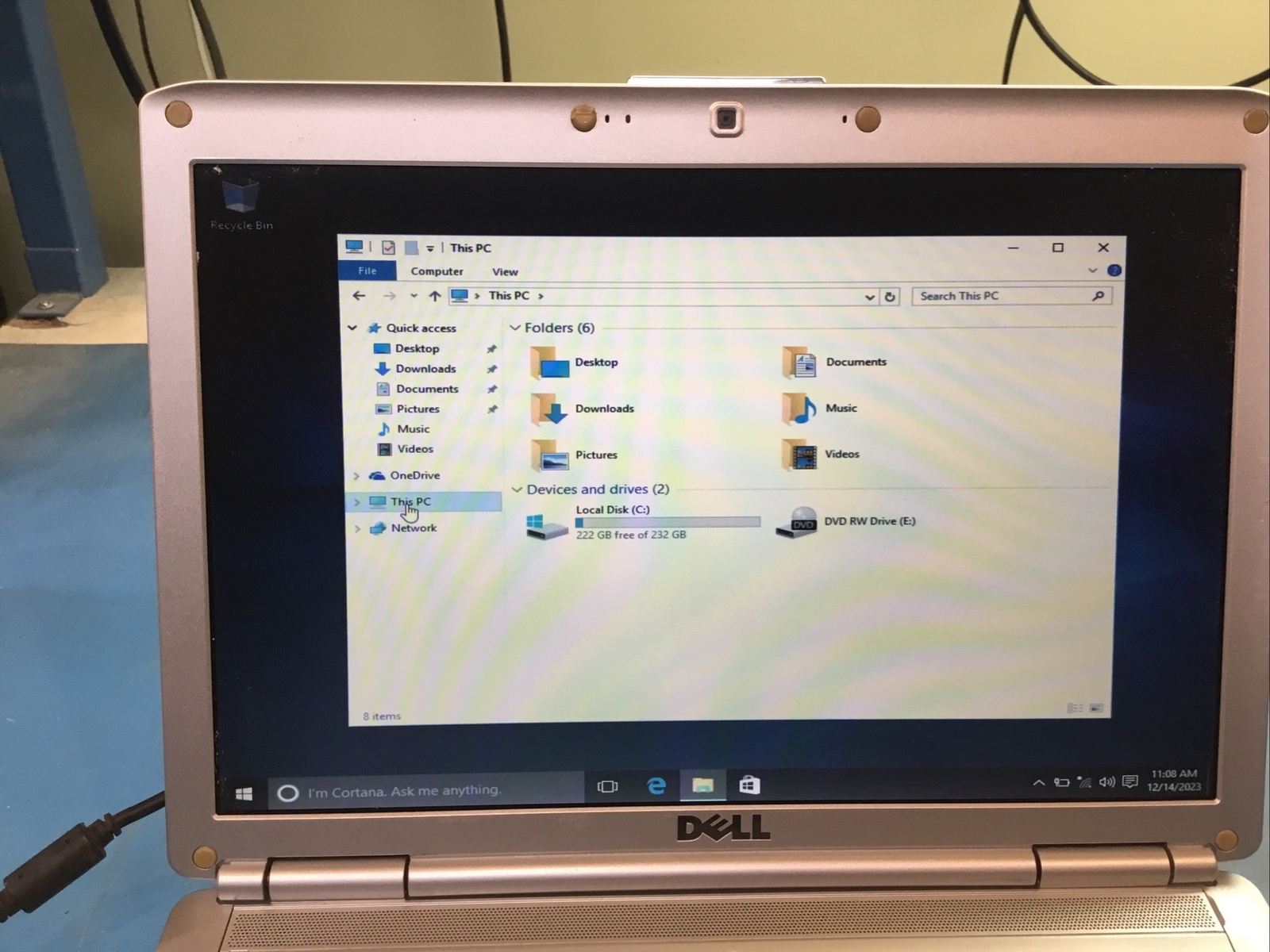 DELL INSPIRON 1420 14″ INTEL CORE DUO CPU 1.80 GHz 2GB 250GB Win 10 – C3