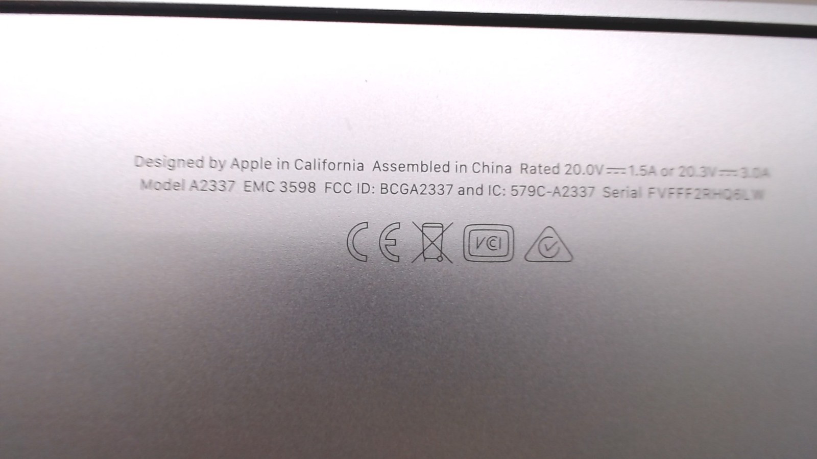 MACBOOK AIR 13″ 2020 | A2337 | APPLE M1 | 16GB RAM | 256GB SSD (CJL007796)