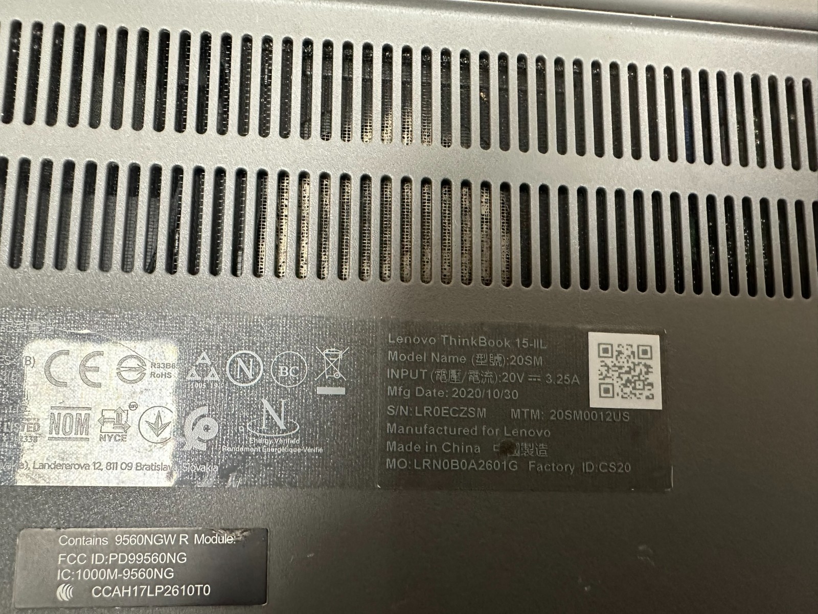 Lenovo Laptop ThinkBook 15-IIL 20SM