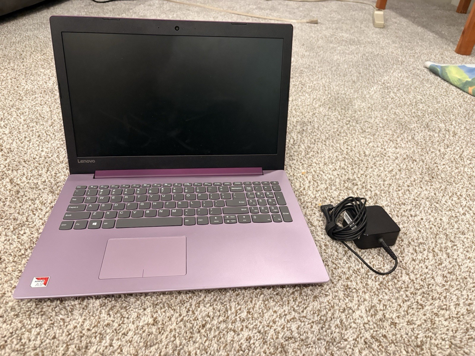 Lenovo IdeaPad 330-15AST 15.6″ Purple AMD A9 8GB 1TB HDD Windows Charger