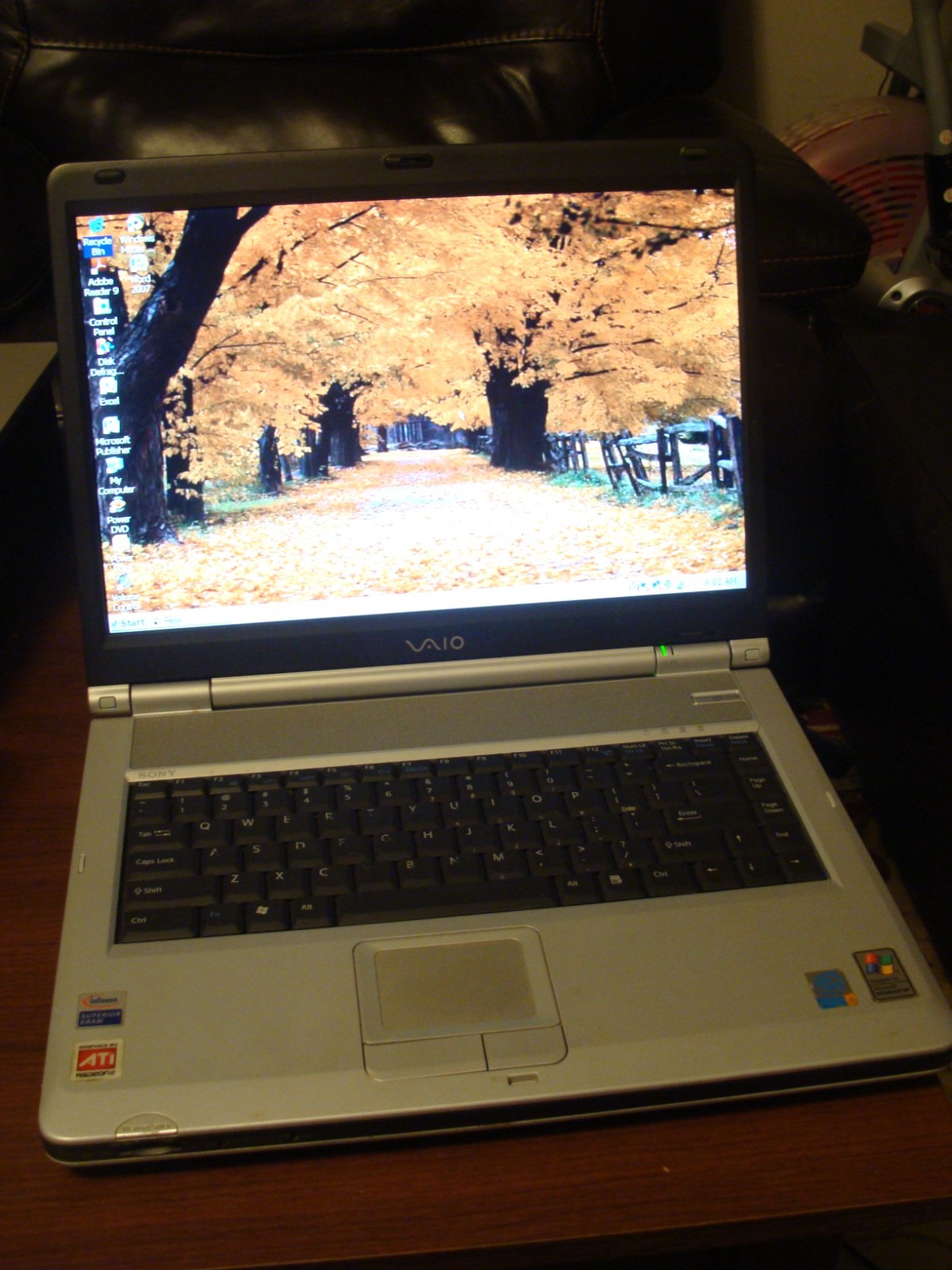 Sony PCG-K33 Laptop 1.83Ghz 512MB RAM, 60GB HDD, Windows XP Pro sp3