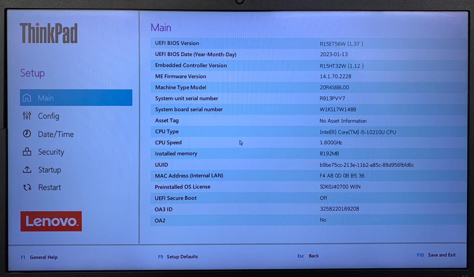 Lenovo ThinkPad L13 14″ Laptop i5-10210U 8GB RAM, No Storage, Remote Managed