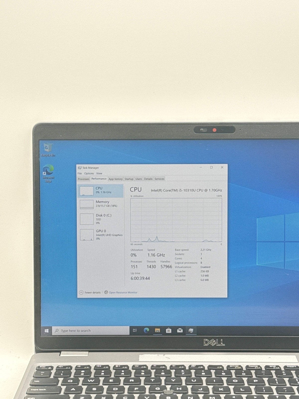 Dell Precision 3550 Laptop 15.6″ FHD Touch i5-10310U 16GB Ram 256GB SSD