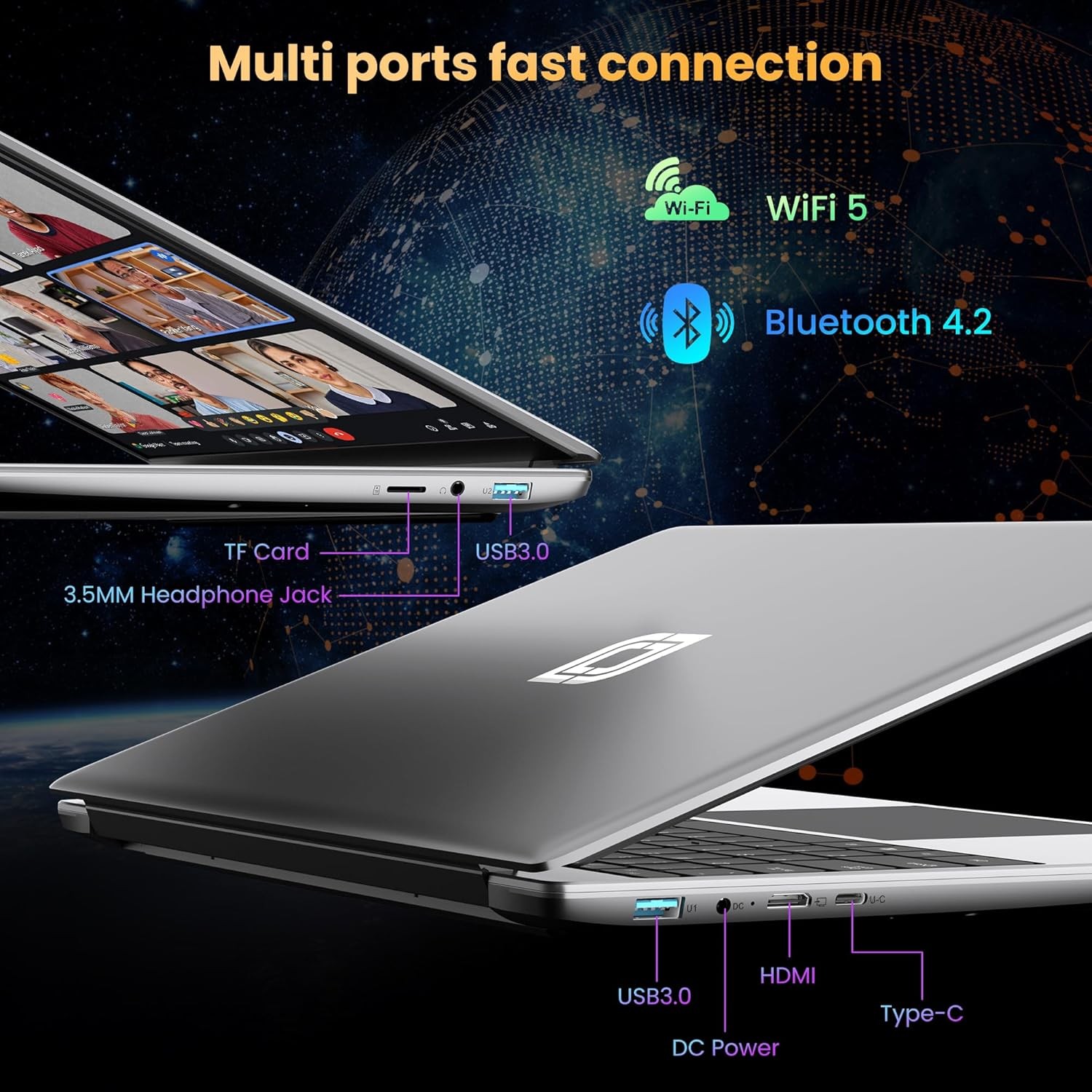 jumper Laptop, 12GB RAM 640GB ROM, Office 365-1 Year 5205U Processor, 15.6…