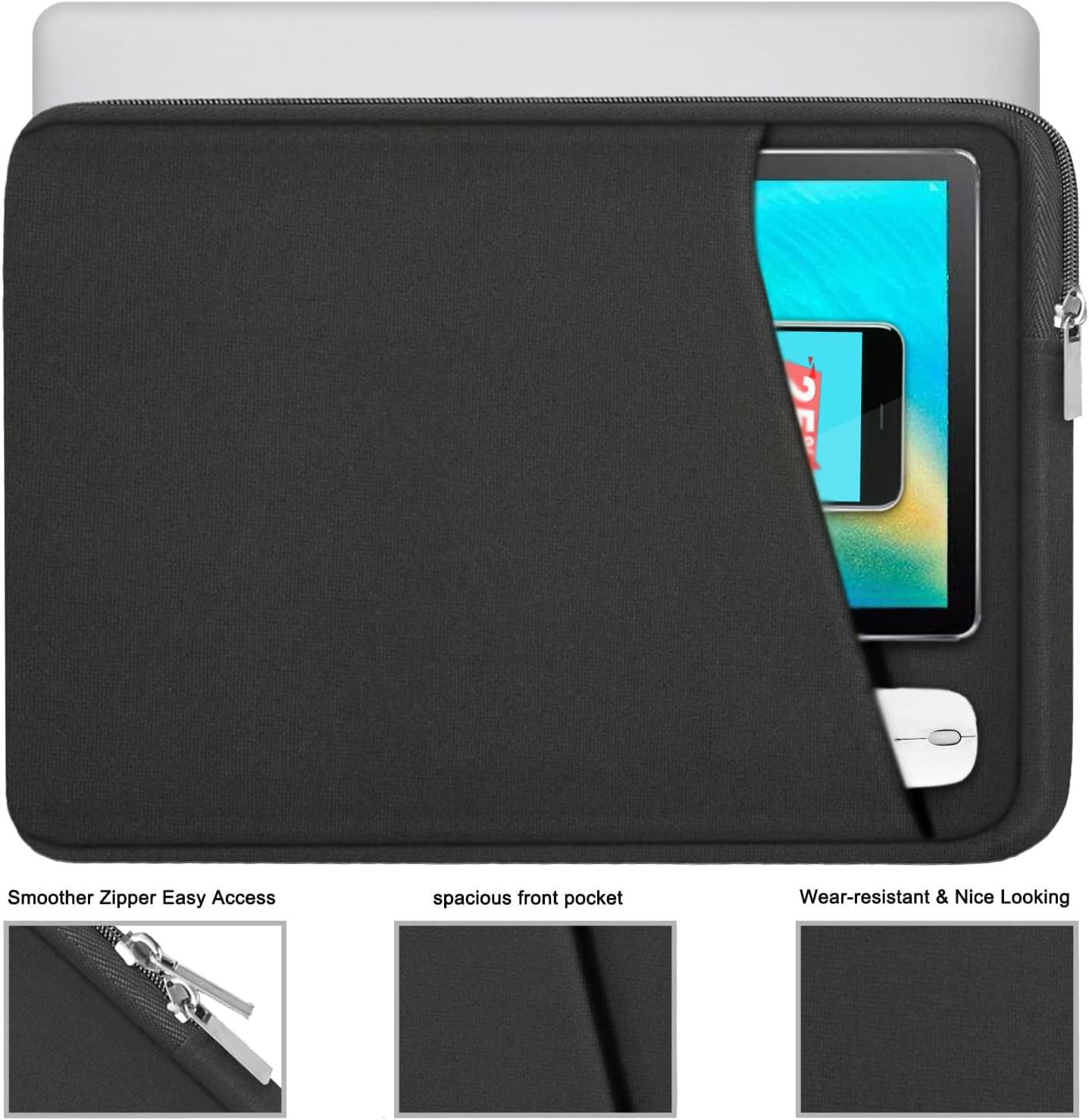 Laptop Sleeve 14 inch, Durable Carrying Bag Shockproof Protective Case Cover for