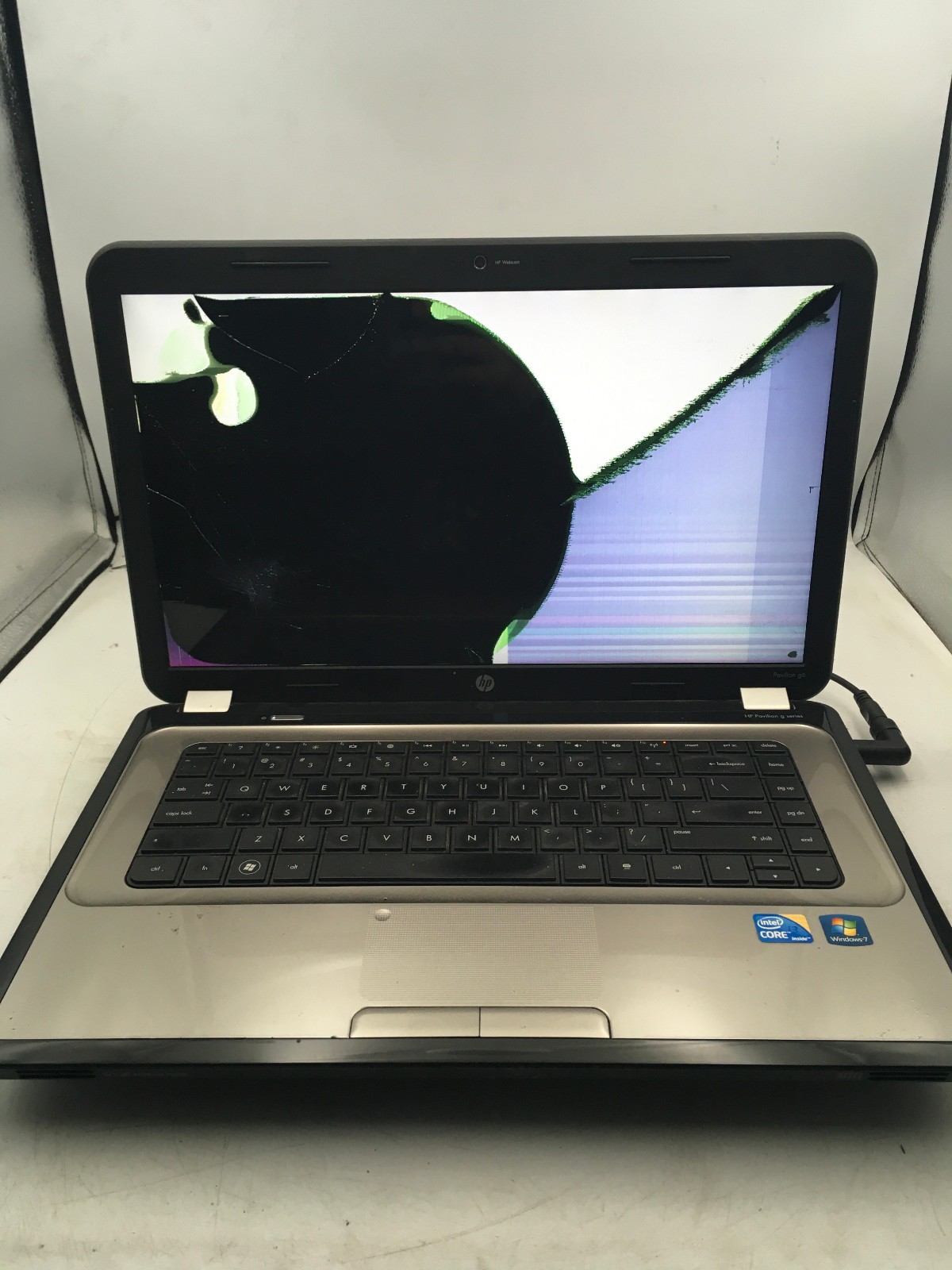 HP PAVILION G6 1A75DX – FOR PARTS/BROKEN LCD – INTEL i3-380M – NO RAM – READ -BB