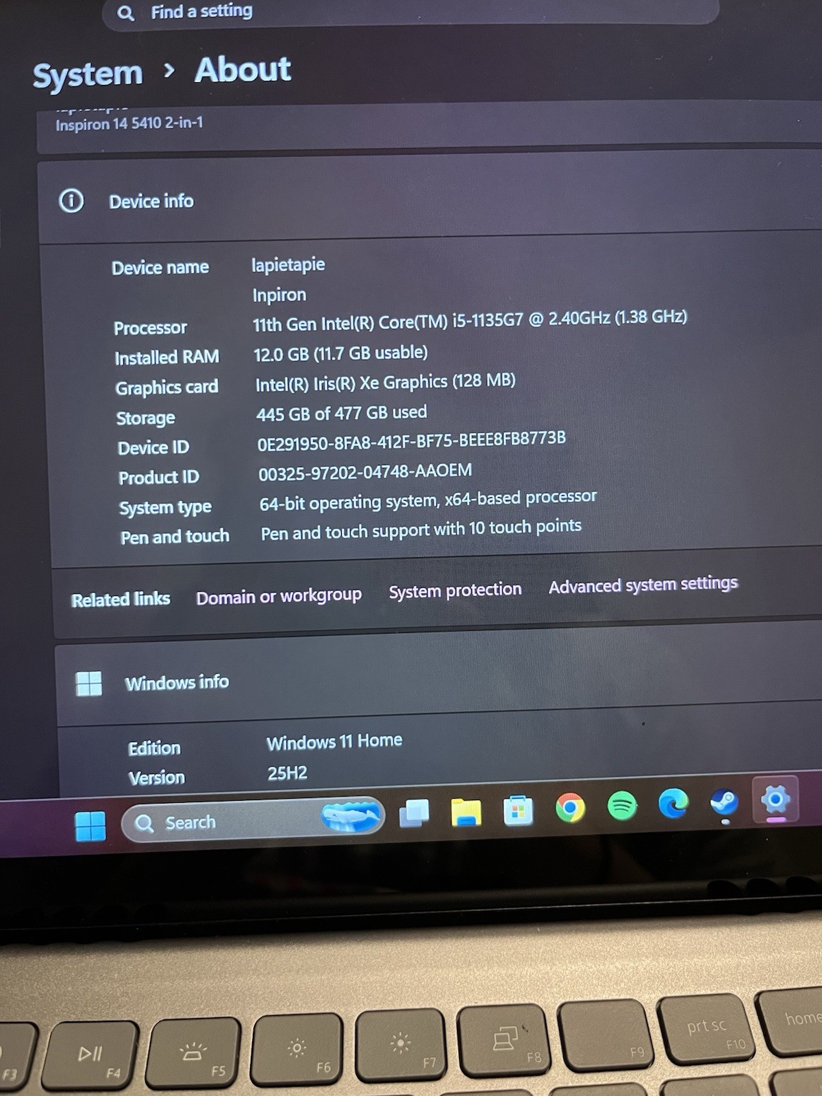 Dell Inspiron 14 5410 2-in-1 Laptop, Core i5, 12GB RAM, 477GB SSD, Silver