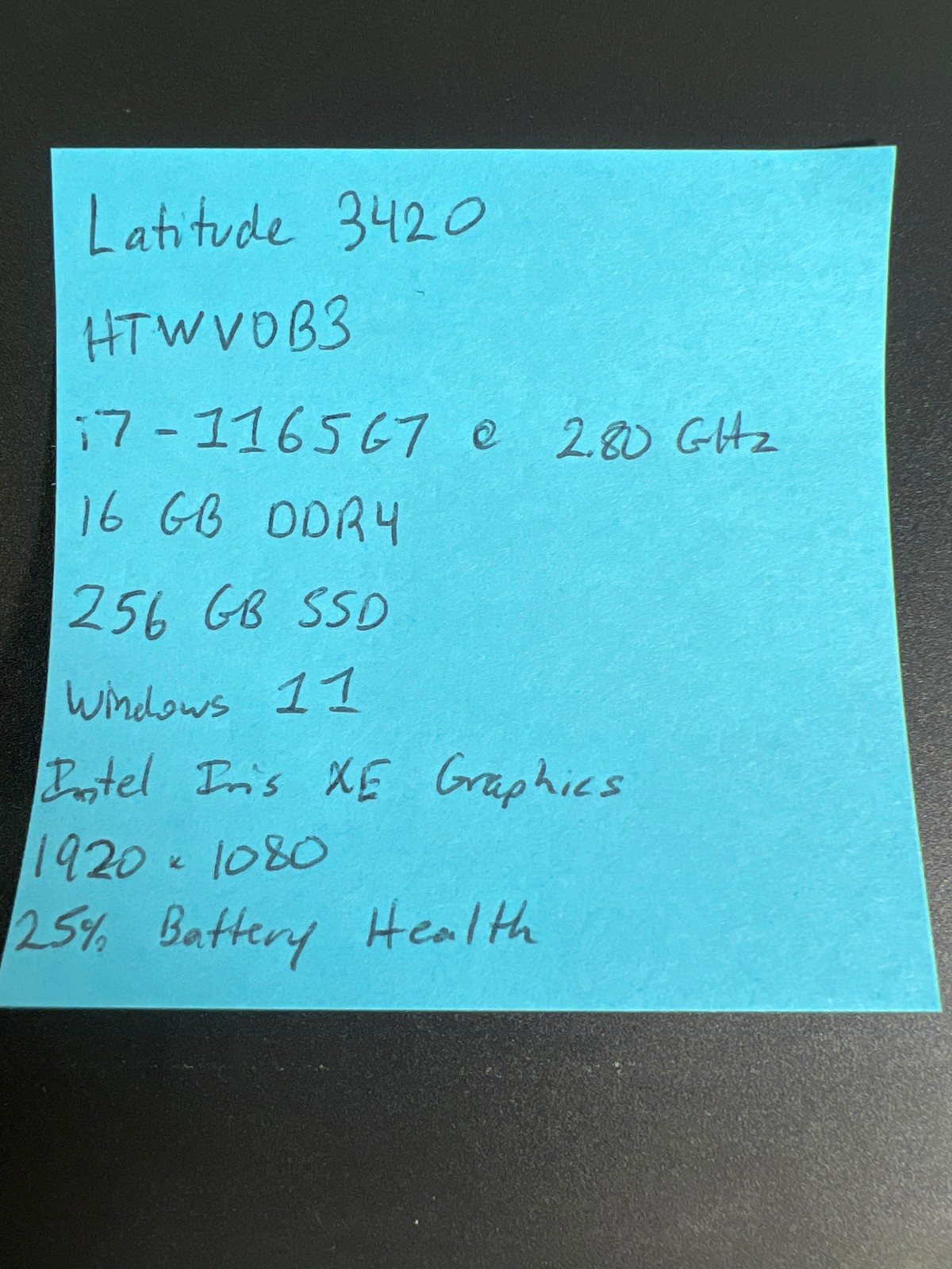 Dell Latitude 3420 i7-1165G 2.8GHz 16 GB 256GB SSD 14″