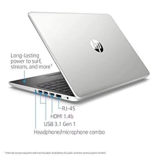 HP 14-dk0736ms Laptop 14 inch (128GB, AMD Ryzen 3, 2.60GHz, 8GB) Notebook