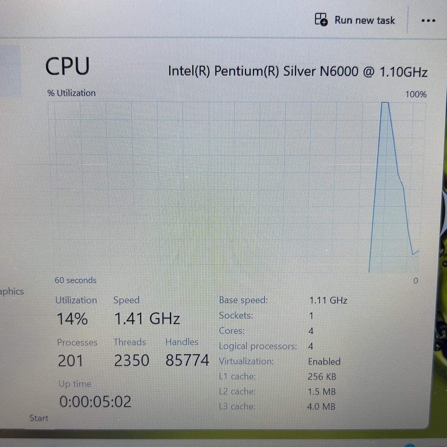 Lenovo IdeaPad 1 MMC 14″ Pentium Silver N6000 1.1GHz 4GB RAM 128GB SSD