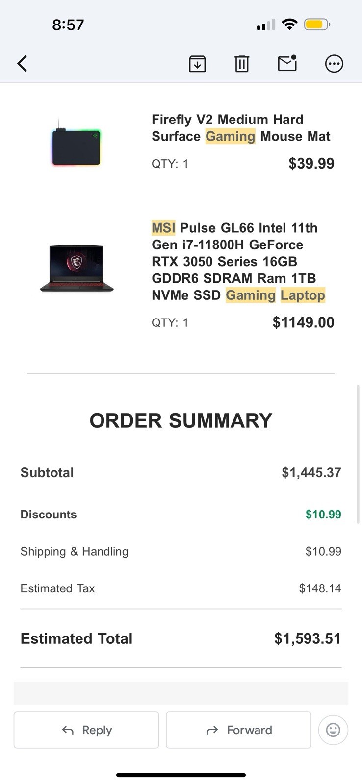 MSI Pulse GL66 12UCK 15.6″ i7-12650H 2.7GHz 16GB RAM 1TB SSD GeForce RTX 3050