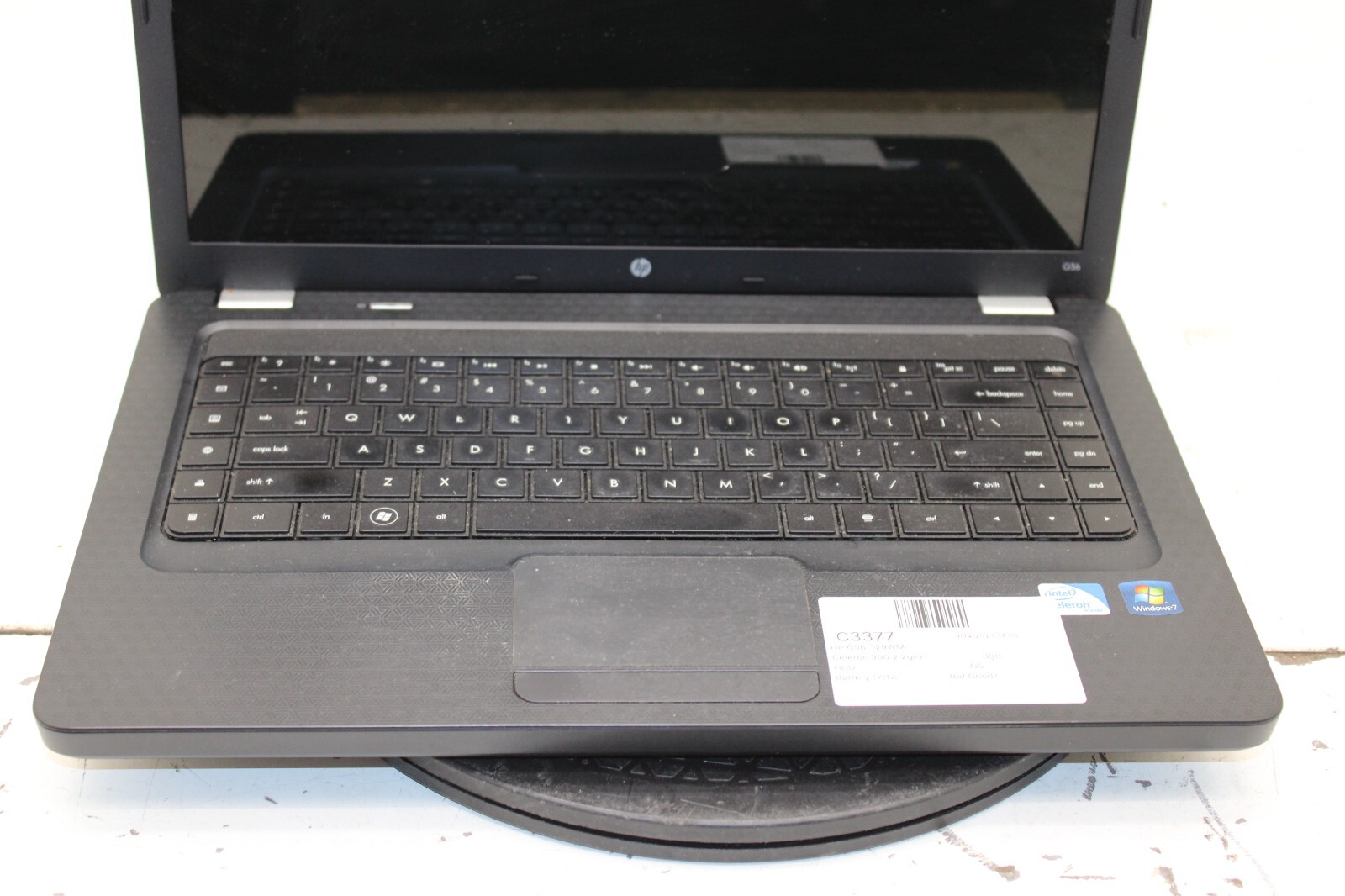 HP G56-129WM Laptop Intel Celeron 900 3GB Ram No HDD or Battery