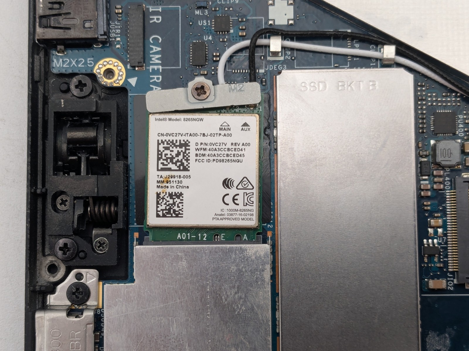 DELL Latitude 5285 2-in-1 I5-7300U 8GB Webcam Motherboard Palmrest *READ*