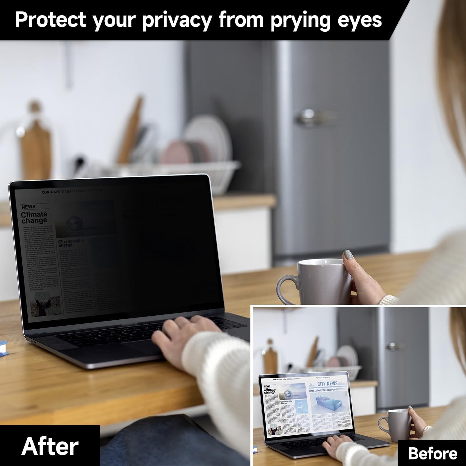 2 Pack Privacy Screen Compatible with MacBook Pro 16 Inch Screen Protector (2021