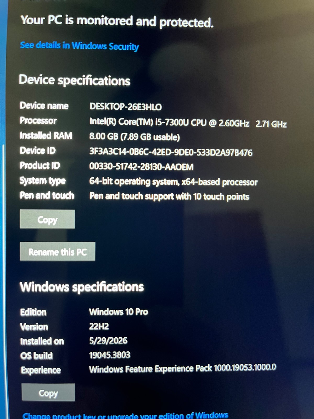 Panasonic CF-33 – 12″ 2160×1440 – i5-7300U – 8GB – 128GB SSD – Windows 10 Pro
