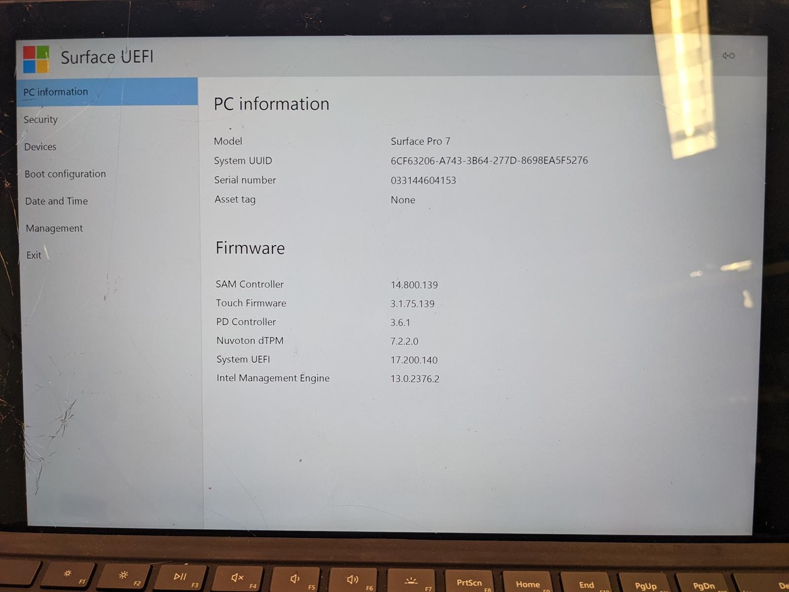 MICROSOFT SURFACE 1866 i5-1035G4 @ 1.1 GHz, 8GB RAM, 256GB SSD, WINDOWS 10
