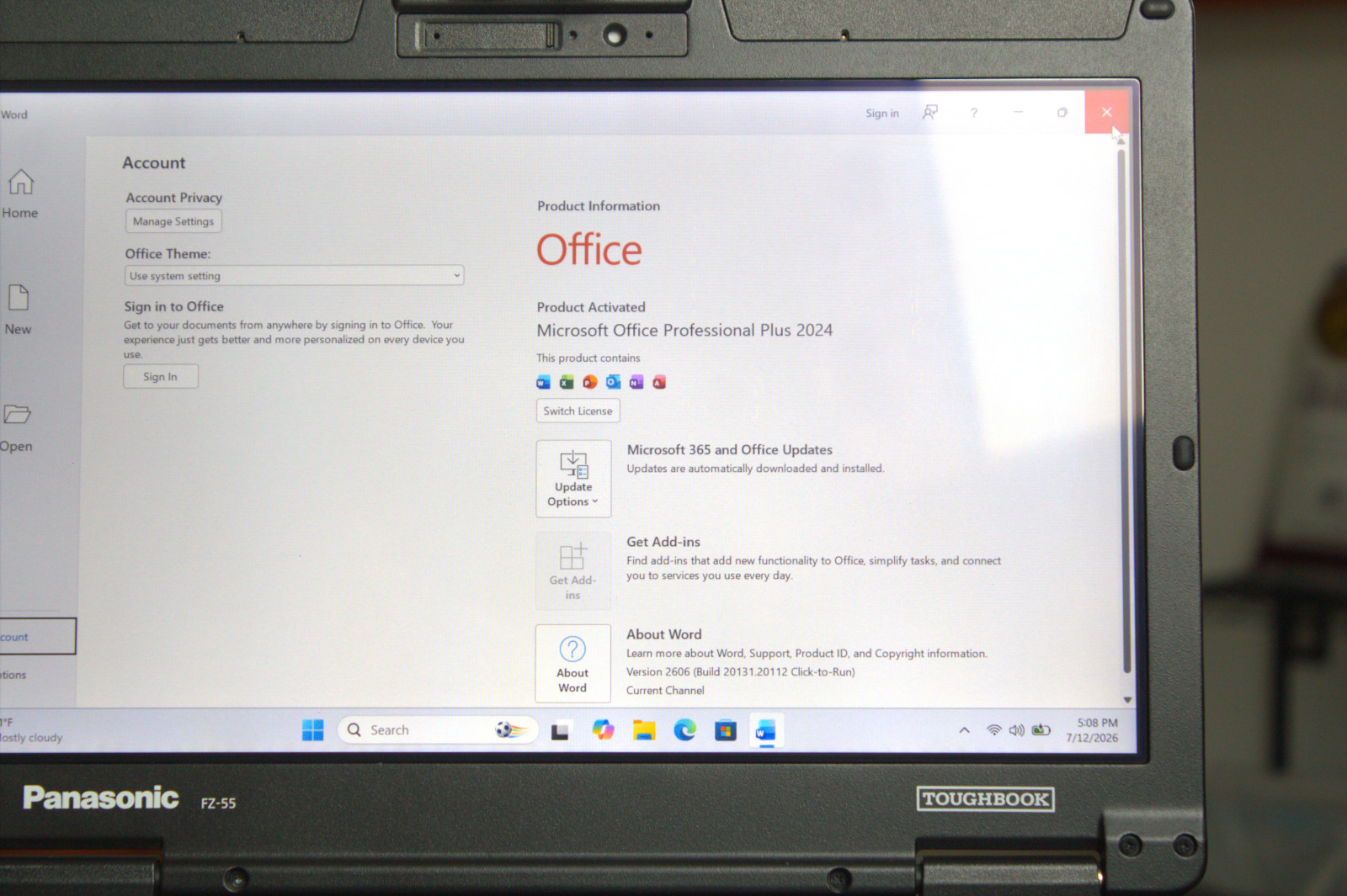 Panasonic Toughbook FZ-55 i7-8665U 512GB SSD 16GB RAM Touch 4G GPS New Battery