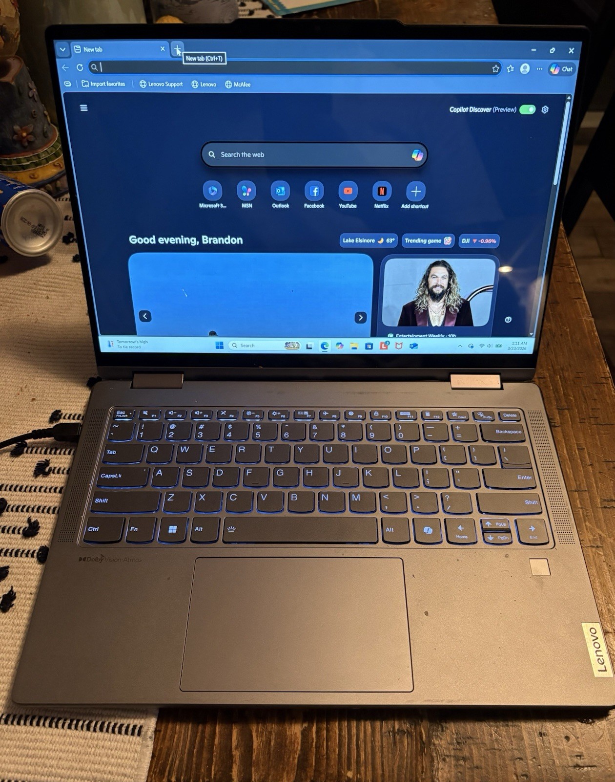 Lenovo Yoga 14″ Gray Touchscreen Notebook Windows 11 Backlit Keyboard Webcam