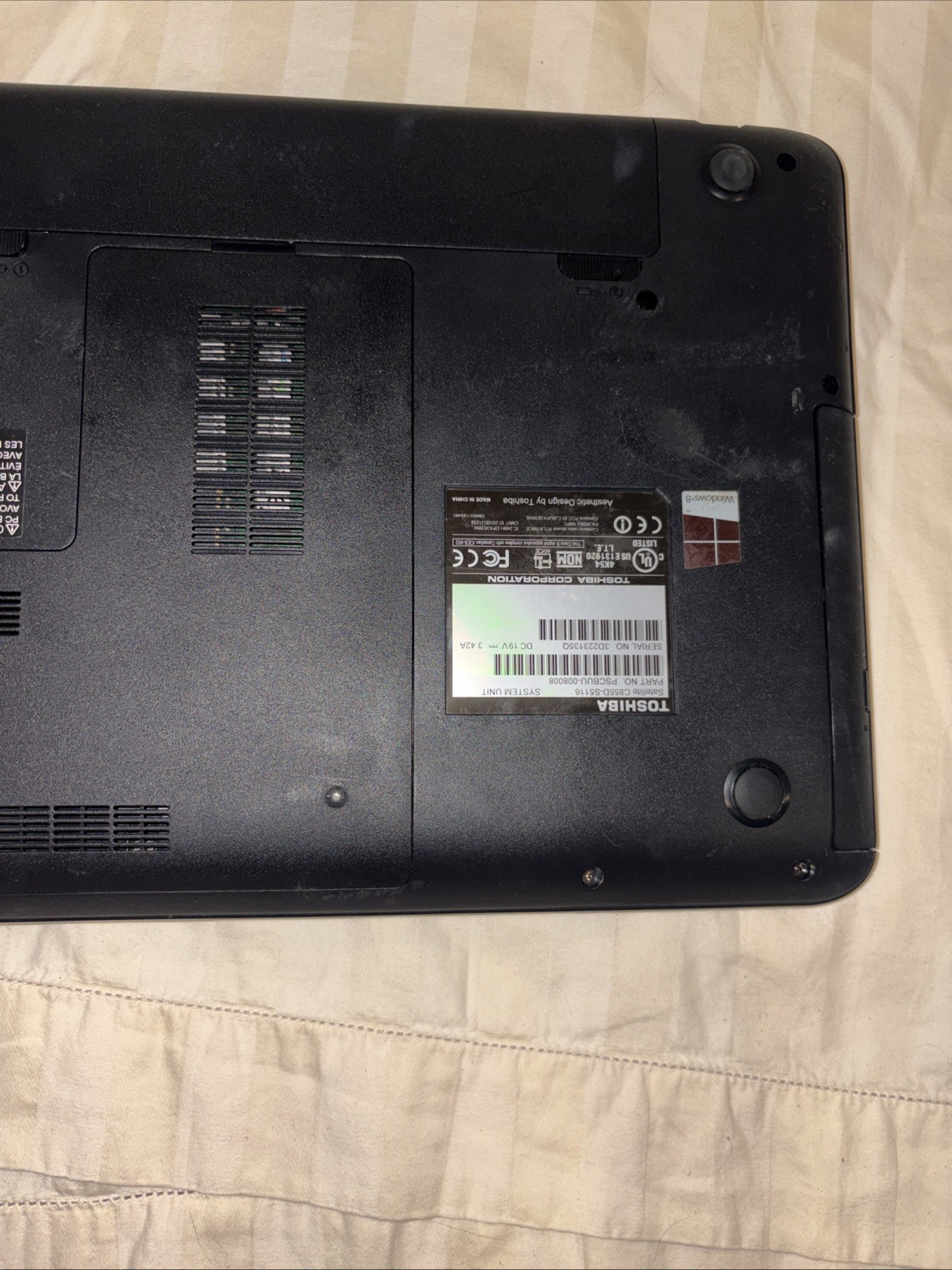 toshiba Satellite c855d-s5116 15.6″ Notebook AMD A6-4400M 2.70 GHz, 4 GB NO HD