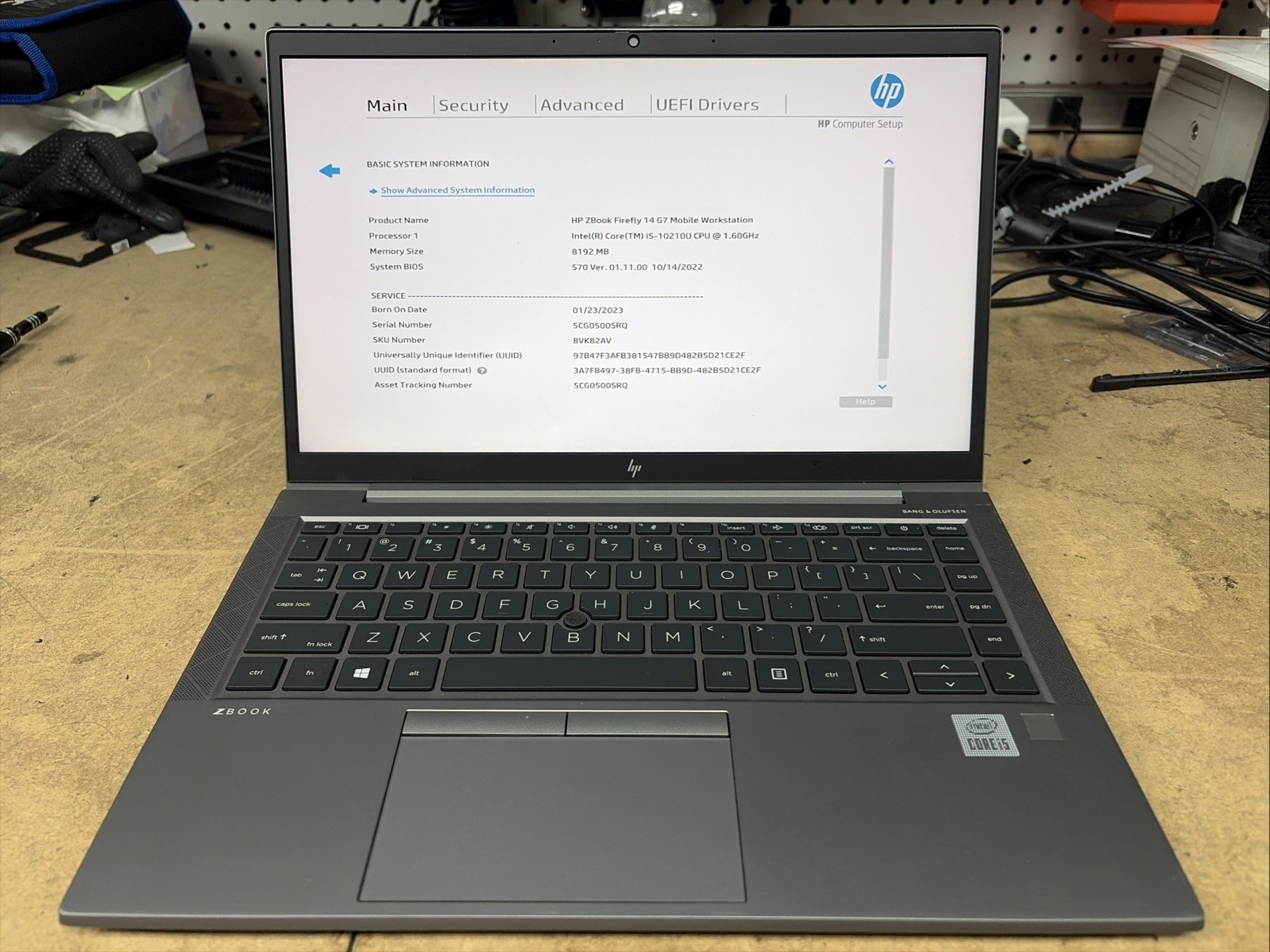 HP ZBook Firefly 14 G7 14″ FHD i5-10210u 8GB RAM 256GB SSD No OS