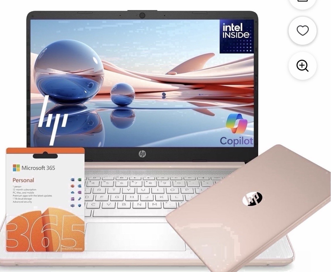 HP Essential 14″ Laptop Celeron N4500 8GB RAM 64GB eMMC Win 11 Rose