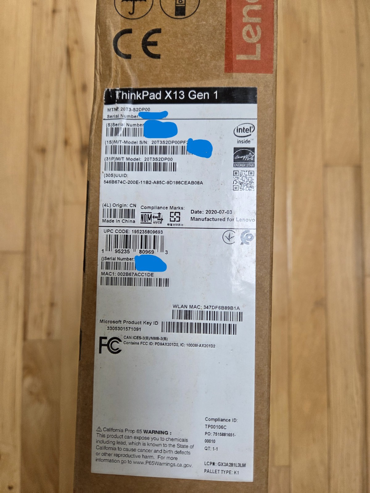 Lenovo ThinkPad X13 Gen1 13.3″ Intel Core i5-10310U 16GB 512 GB Windows 11 Pro