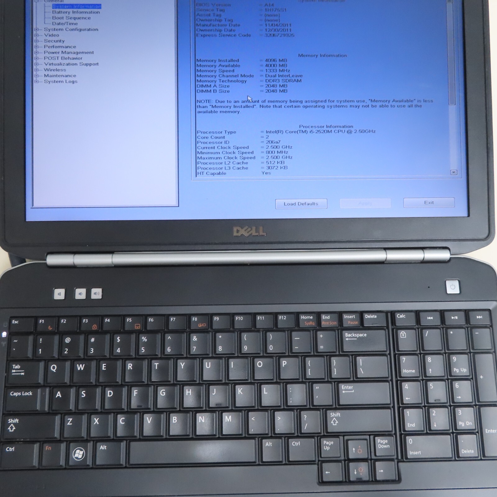 Dell Latitude Laptop Intel Core i5 2.50GHz 2 Cores 4GB DDR3 SDRAM