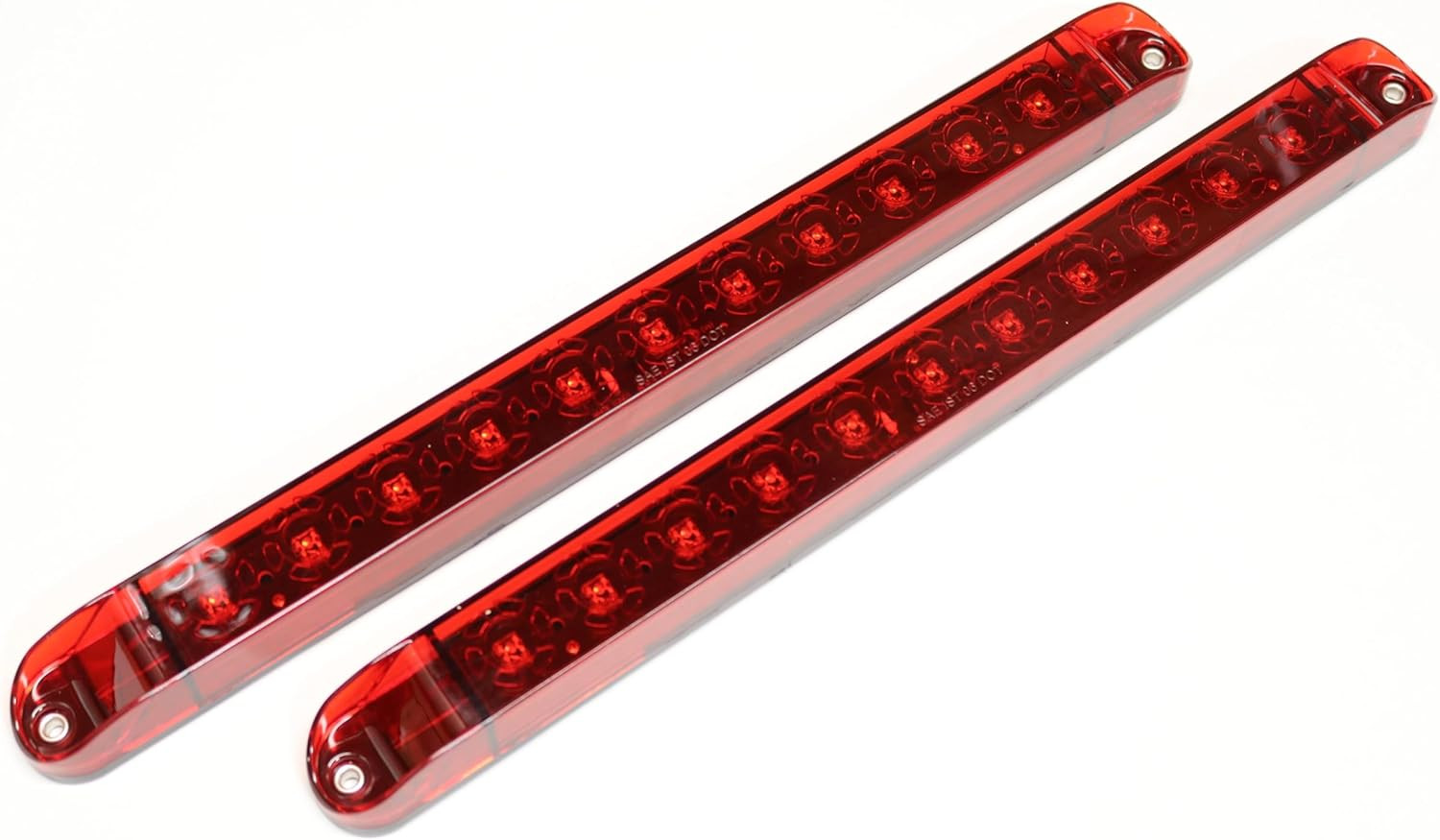 2PCS Red 17″ 11 LED Trailer Light Bar Sealed Stop Turn Tail Park Brake Light Tru