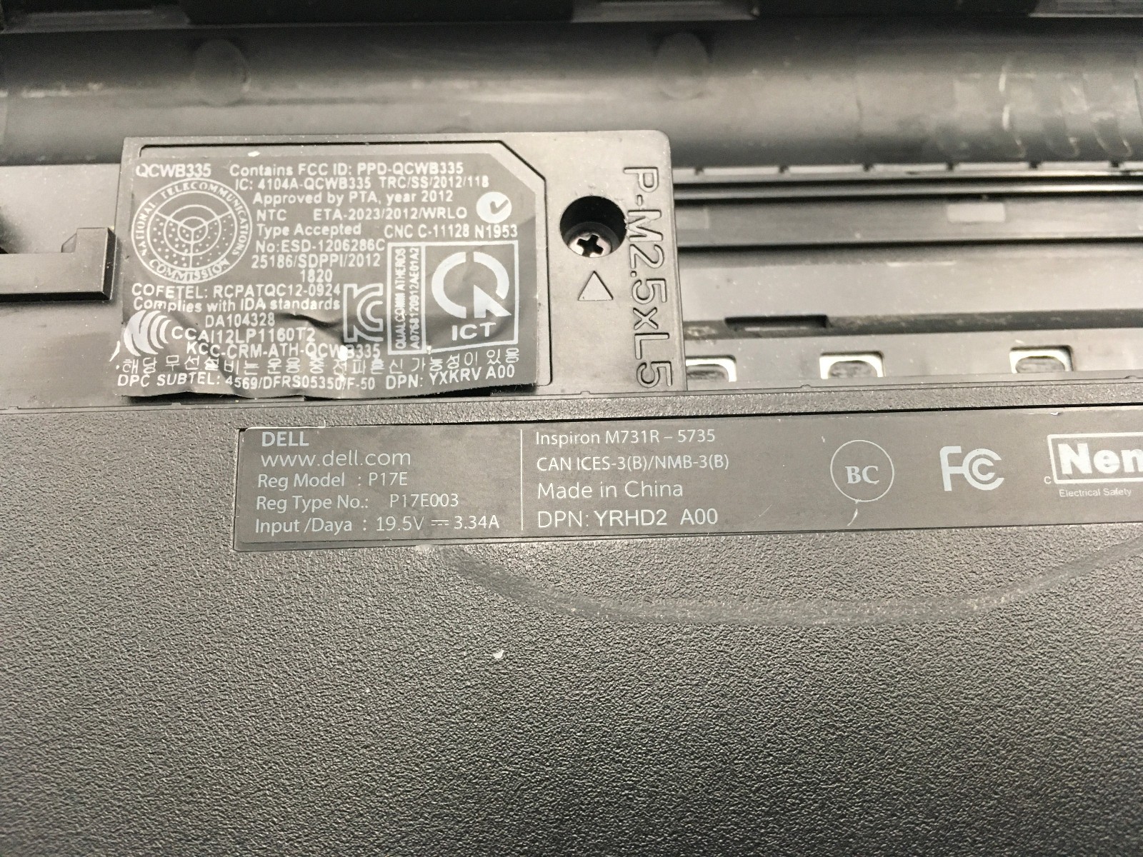 DELL INSPIRON 5735 – BOOTS TO BIOS – AMD A8 5545M – NO RAM -READ DESCRIPTION- BB