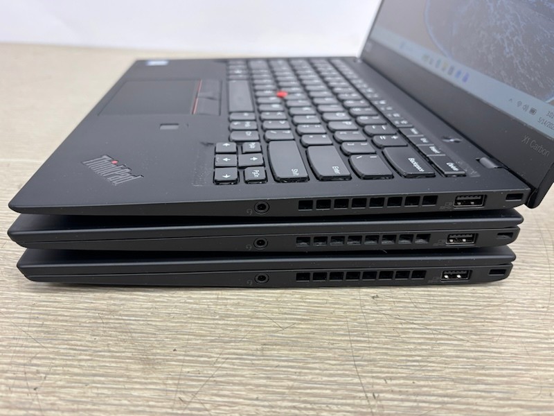 3x Lenovo ThinkPad X1 Carbon Gen 6 i5-8350U 1.70GHz 8GB 256GB W11P Laptop (Lot)