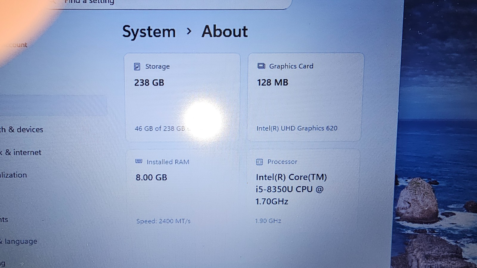 DELL 7290, 12.5″, Intel Core i5 8th Gen, 8350U (1.70GHz) 8GB New Batt &Charger