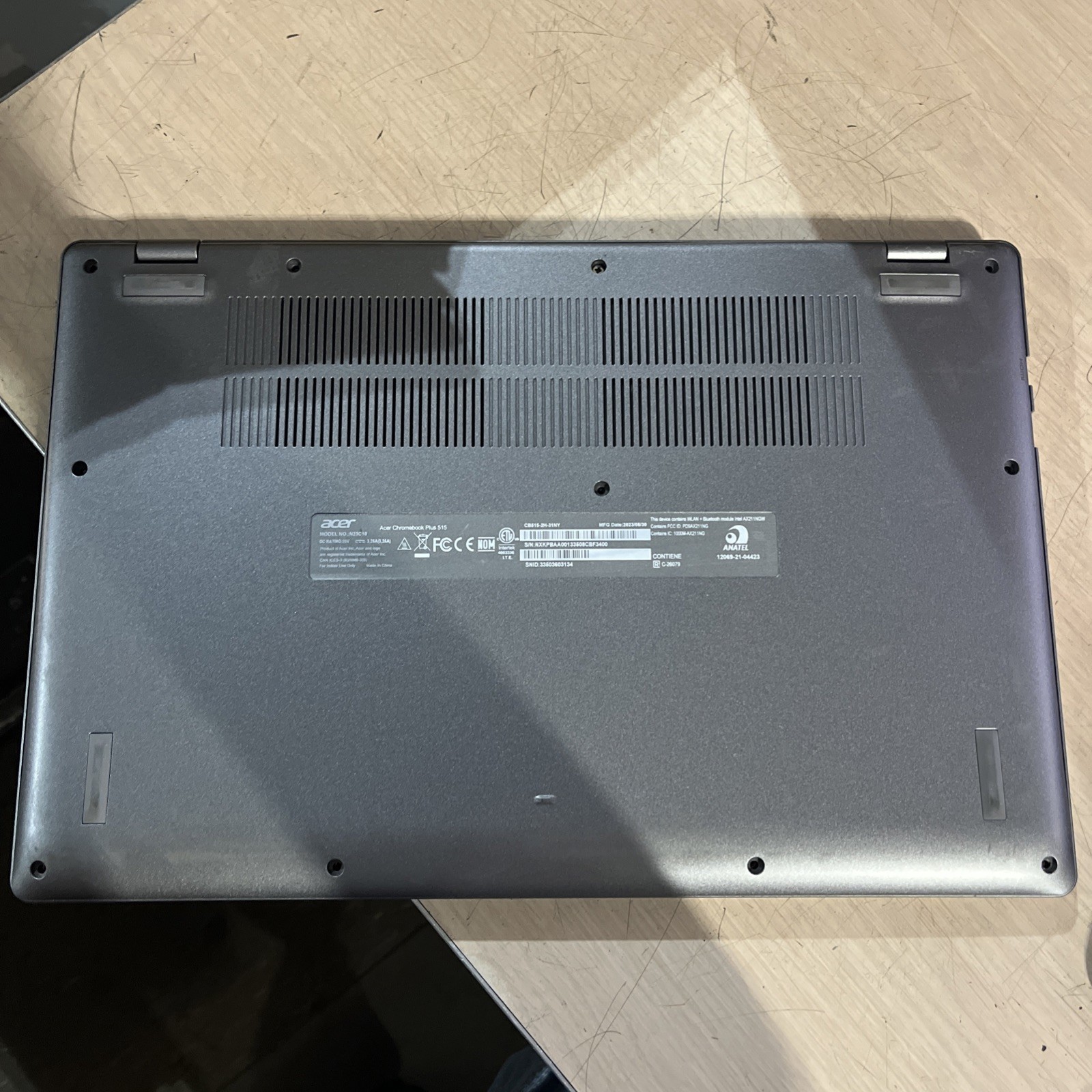 ACER CHROMEBOOK PLUS S15 INTEL CORE I3 8GB RAM NO HD