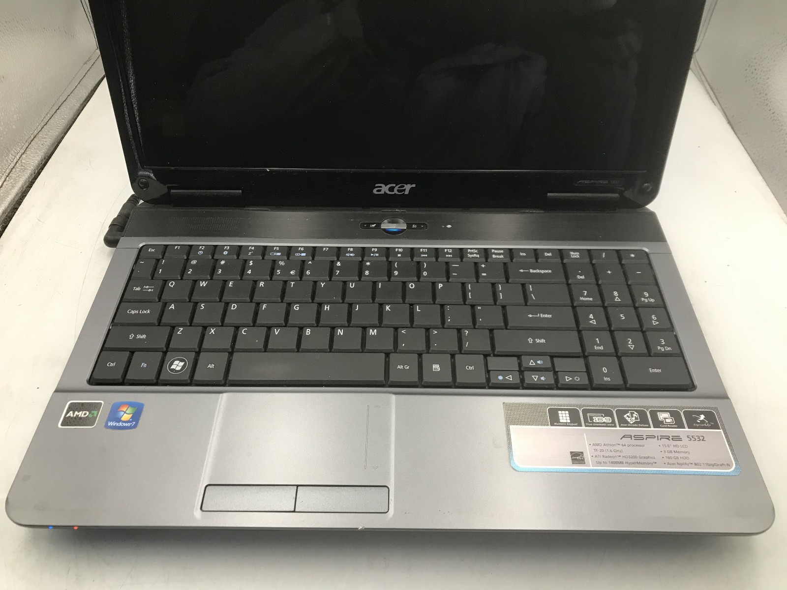 ACER ASPIRE 5532 5535 – FOR PARTS/NO BOOT – AMD ATHLON 64 – 3GB RAM – READ – BB!