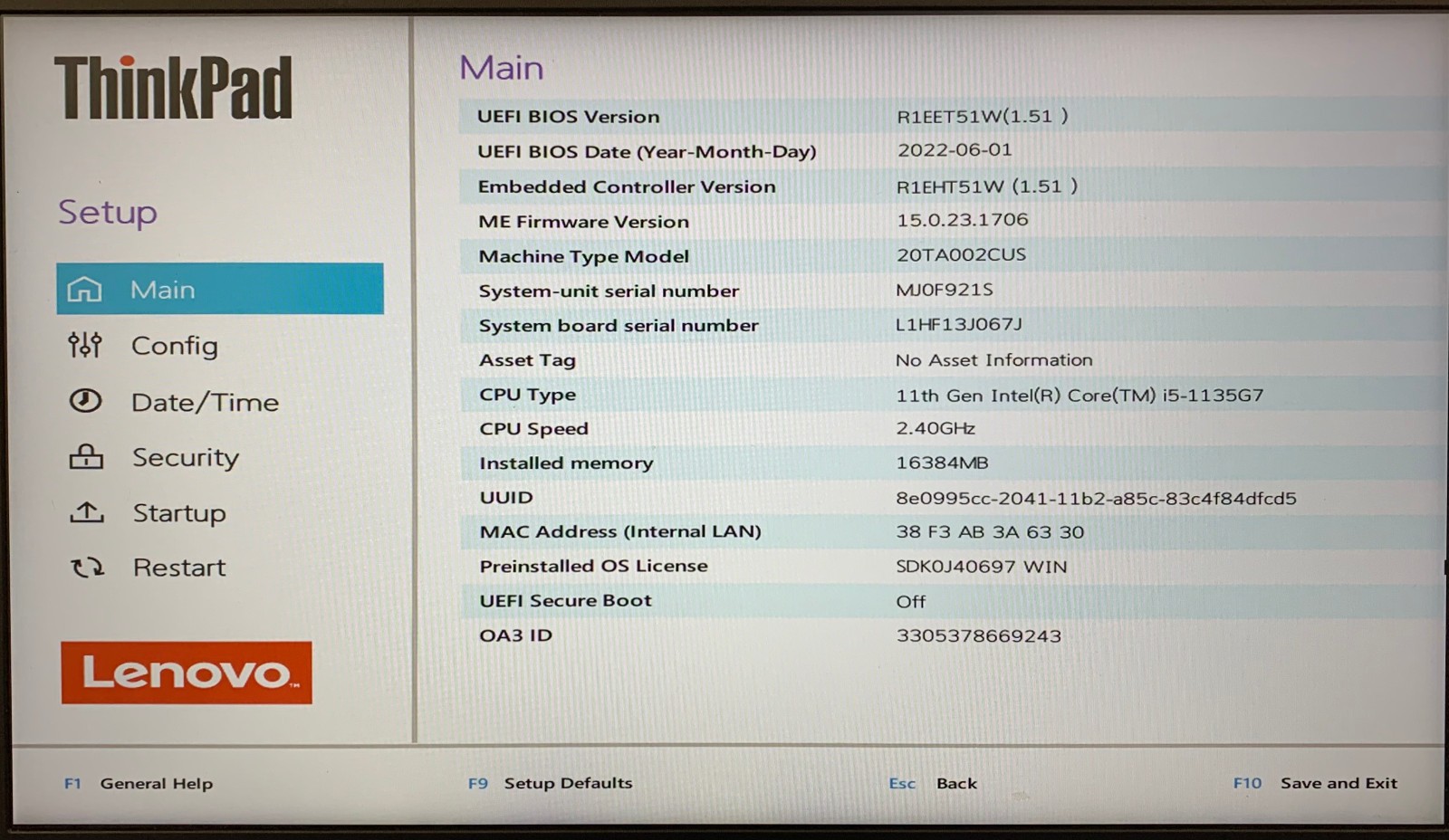 Lenovo ThinkPad E14 Gen 2 14″ Laptop i5-1135G7 16GB RAM 512GB NVMe, As Is