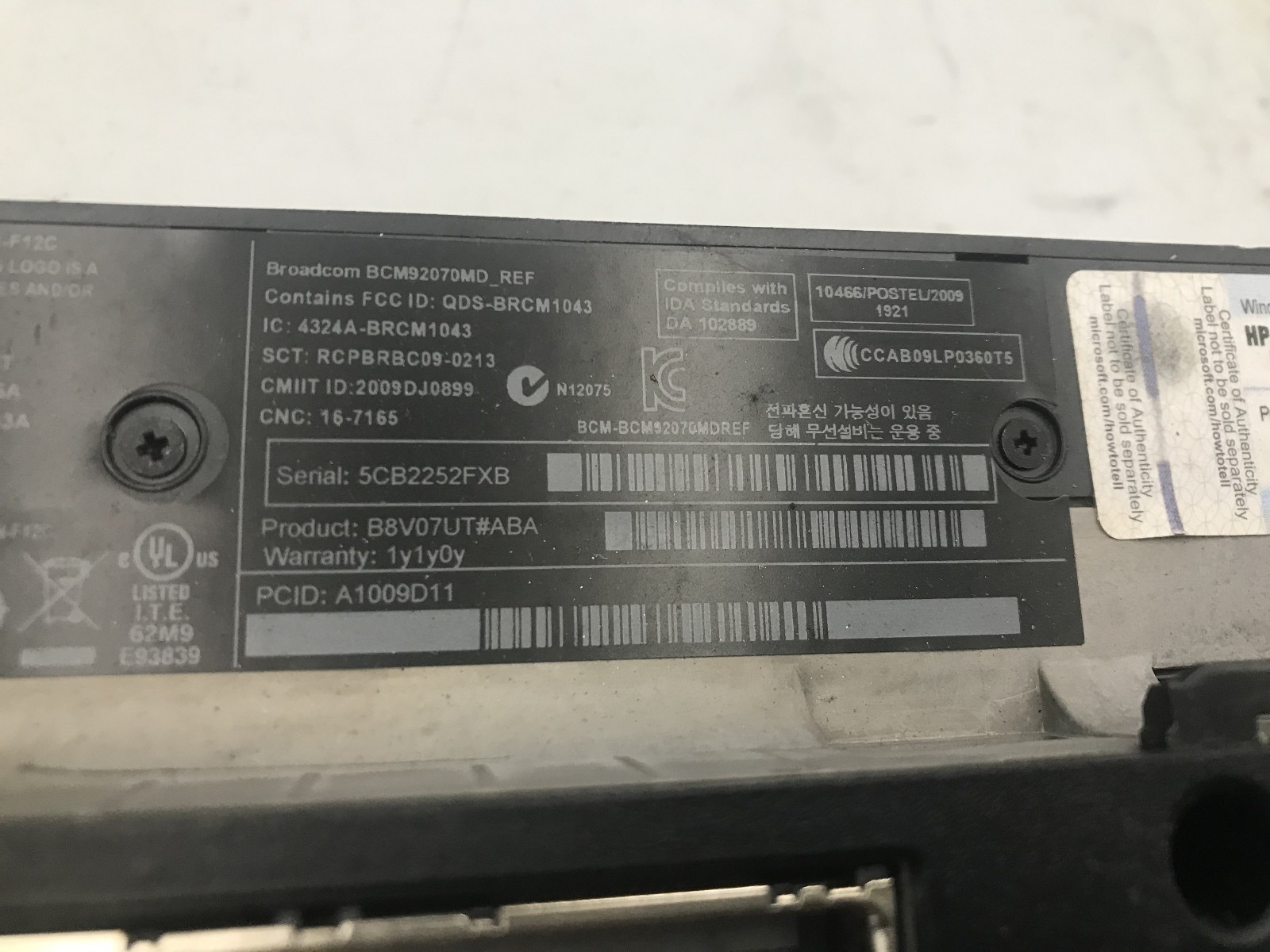 HP PROBOOK 6570B – BOOTS TO BIOS – INTEL I5 3340M – NO RAM – READ – BB
