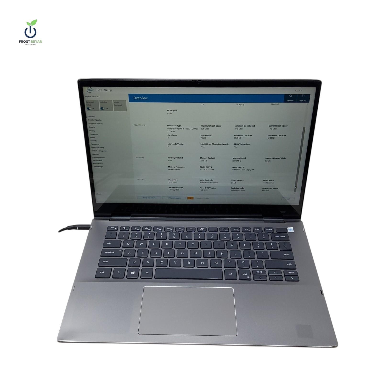 DELL Inspiron 5400 2n1 Laptop i5-1035G1@1.00GHz 8 GB 256 GB No OS Grade C [READ]
