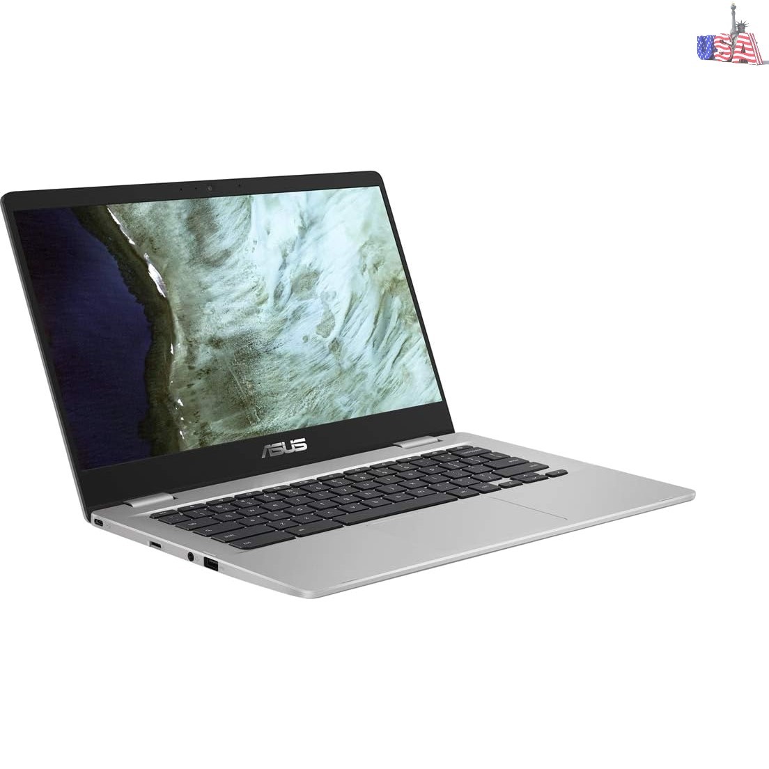 Lightweight Chromebook C423 with 14-Inch Anti-Glare Display & 180-Degree Hinge