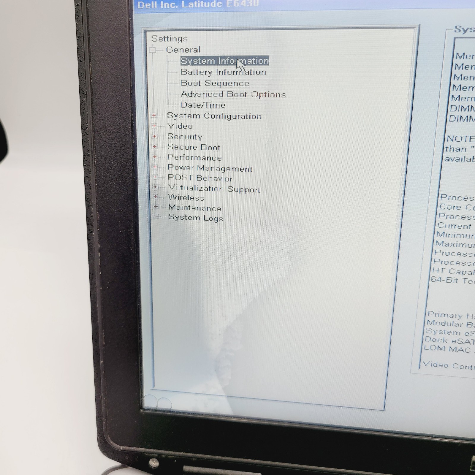 Dell Latitude E6430 Core i5-3380M 2.9GHz 16GB RAM No HDD 14″ – ***Boot to Bios