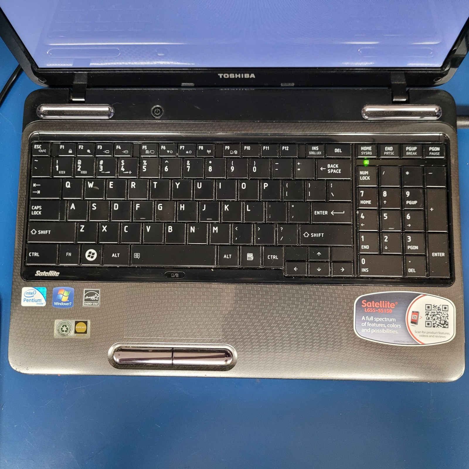 Toshiba Satellite L665-s5150 Intel Pentium P6200 @2.13 GHz 4 GB RAM NO HDD